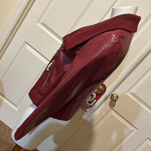 IMAN Leather and fabric Jacket. NWT Small - Picture 4 of 10